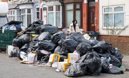 انباشت زباله‌ها در دومین شهر بزرگ انگلیس