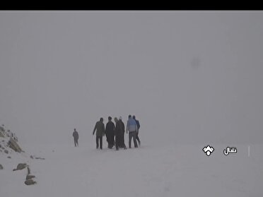 بارش برف در جاده خلخال به ماسال