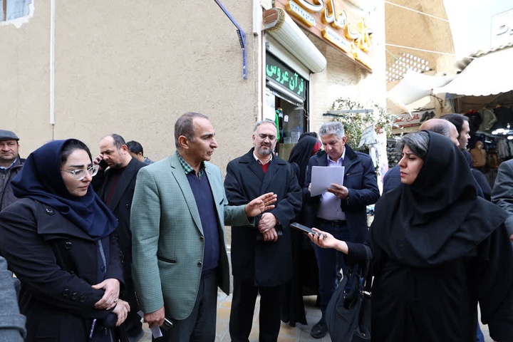 بازدید از بازار لبافان اصفهان باهدف آمادگی در برابر بارش‌های احتمالی