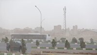 جولان گرد و خاک در آسمان قم