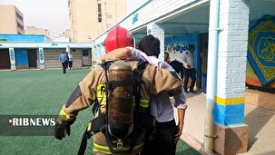 تمرین ارتقای ایمنی در برابر حوادث در مدارس آبادان